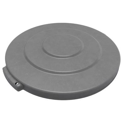 Carlisle 84101123 Round Flat Trash Can Lid - Plastic, Gray