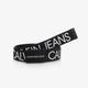 Calvin Klein Jeans Black Canvas Logo Belt