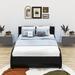 Ivy Bronx Christeena Platform Bed Upholstered/Metal & Upholstered/Metal/Faux leather in Black | 29.4 H x 56.3 W x 86.4 D in | Wayfair