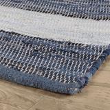 Blue/Gray 96 x 29 x 0.25 in Area Rug - Birch Lane™ Remonat Handwoven Cotton Rug Cotton | 96 H x 29 W x 0.25 D in | Wayfair