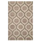 Gray 72 x 48 x 0.5 in Area Rug - Home Conservatory Medallion Grey Hand Tufted Wool Rug Wool | 72 H x 48 W x 0.5 D in | Wayfair CON19-46