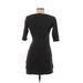 Brooks Brothers Casual Dress - Mini Crew Neck 3/4 sleeves: Gray Print Dresses - Women's Size 2