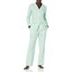 Amazon Essentials Damen Flanell-Schlafanzug mit Shirt mit Langen Ärmeln und Knopfleiste vorne und Hose, Minzgrün Waldtiere, XL