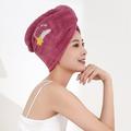 DraggmePartty Microfiber Towel Hair Towel Embroidered Flowers Quick Drying Towel Soft Bath Wrap Hat Super Water Absorption