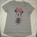 Disney Tops | Disney Minnie Mouse | Minnie Mouse Athletic Heather Sitting Minnie Sketch Tee | Color: Gray/Red | Size: M