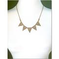 J. Crew Jewelry | J. Crew Reversible Triangle Banner Gold Fashion Statement Necklace Euc | Color: Gold | Size: Os