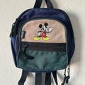 Disney Accessories | Disney Vintage Micky Mouse Embroidered Backpack | Color: Black/Green | Size: Osb