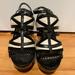 Jessica Simpson Shoes | Jessica Simpson Black & Cream Platform Heels - Guc! | Color: Black/Cream | Size: 8
