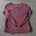 American Eagle Outfitters Tops | American Eagle Soft & Sexy Striped V Neck Long Sleeve Size M | Color: Red/White | Size: M