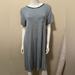 Lularoe Dresses | *Nwt* Lularoe Carly Blue & Grey Striped Dress | Color: Blue/Gray | Size: M