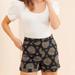 Anthropologie Shorts | Anthropologie Maeve Black Medallion Print Shorts | Color: Black/Yellow | Size: 8