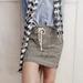 Madewell Skirts | Madewell Lace Up Striped Mini Skirt | Color: Black/Cream | Size: 12