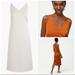 J. Crew Dresses | J Crew 365 Stone Midi Satin Slip Dress Lined Sz 14, Nwot | Color: Cream | Size: 14