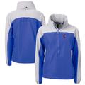 Women's Cutter & Buck Royal/Gray Florida Gators Swinging Gator Charter Eco Recycled Half-Zip Anorak Jacket