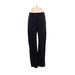 Ann Taylor LOFT Dress Pants - Mid/Reg Rise Straight Leg Boyfriend: Black Bottoms - Women's Size 6