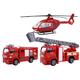 Turbo Challenge - Feuerwehr-Set - Einsatzfahrzeuge - 020344 - Freilaufauto - Rot - Kunststoff und Metall - Kinderspielzeug - Auto - Geschenk - Ab 3 Jahren