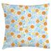 East Urban Home Graphic Tile w/ Clouds Suns Stars & Moons Indoor/Outdoor Floral 36" Throw Pillow Cover Polyester | 26 H x 26 W x 0.1 D in | Wayfair