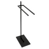 Kingston Brass Edenscape Pedestal Dual Free Standing Towel Stand Metal in Black | 33.69 H x 7.88 D in | Wayfair SCC8600