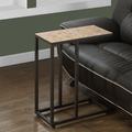 Wrought Studio™ Accent Table, C-shaped, End, Side, Snack, Living Room, Bedroom, Metal, Tile, Brown, Transitional Metal in Black/Brown | Wayfair