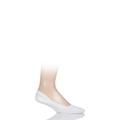 1 Pair White Cool 24/7 Cotton Invisible Socks Men's 7-8 Mens - Falke