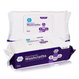 Disposable Premoistened Washcloths - Non Irritating Adult Cloth Wipes With Aloe Vera & Lanolin For Sensitive Skin- 8â€� x 12â€� Extra Soft Multipurpose Cleansing / Incontinence Wipes- 80 Cloths