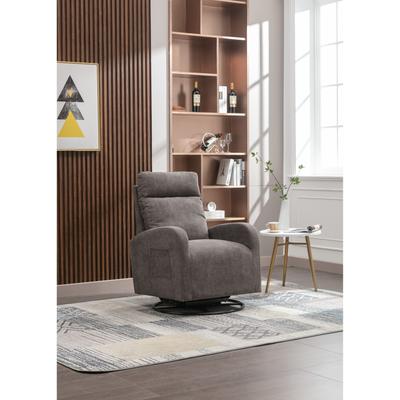 Upholstered Swivel Glider Rocking Chair