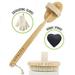 Premium Dry Brushing Body Brush for Lymphatic Drainage and Cellulite Treatment Plastic-Free Natural Exfoliating Brush Set with Scrub Gloves Konjac Sponge Pumice Stone for Glowing More Youthful Skin