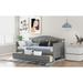 Wooden Twin Daybed with 2 drawers, Sofa Bed for Bedroom Living Room