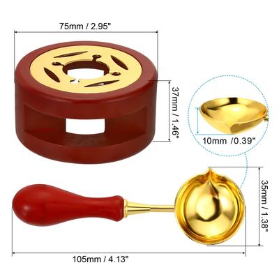 Wax Seal Warmer with Melting Spoon for Wax Sealing Stamp Envelope