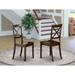 East West Furniture Boston Kitchen Dining Chairs - Dining Room Chairs, Set of 2, Cappuccino(Seat Options)