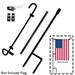 Garden Flag Stand Elbourn 1 PC Garden Flag Pole Holder Stands Metal Flagpole Yard Flag Holder with Spring Stopper Anti-Wind Clip for Garden Lawn 32.2 H x 16.5 W