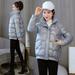 PIKADINGNIS Winter Women Parkas Jacket Casual Stand Collar Shiny Fabric Warm Coat Female Fashion Zip Thick Cotton-padded Coats