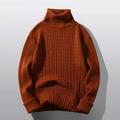 Men Winter Warm Plain Turtleneck Knitted Sweater Pullover Jumper Knitwear