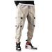 JDEFEG Ladies Sweatpants Pants Hiking Pants Clothing Solid Casual Work Drawstring Color Mouth Outdoor Men Pants Women Cotton Pants Petite Polyestercotton Khaki Xxl