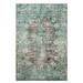 FanciHome Living Room Area Rug 5 x8 Traditional Vintage Distressed Accent Rugs Machine Washable Indoor Floor Cover Carpet Gray/Aqua Blue