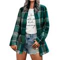 Shirt Long Sleeve Yoga Shirt Women s Flannel Plaid Light Weight Thin Tops Shirts Raglan Long Sleeve Button Down Chest Pocketed Womens Long Sleeve Shirts for Layering Womens Halter Shirts