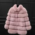 PIKADINGNIS Luxury Faux Fox Fur Coat Women High Quality Fluffy Thick Warm Faux Fur Jacket Female Winter Comfort Plush Outwear