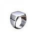 Final Clear Out! Square Big Width Signet Rings Classical Rings Square Big Width Signet Ringsï¼ŒTi Steel Ring Jewelry For Menï¼Œ Silver Black