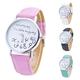 Naierhg Women Whatever Im Late Anyway Letter Round Dial Faux Leather Strap Quartz Watch