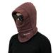 Men Beanies Hat Solid Color Ear Protection Polar Fleece Windproof Korean Style Cap Thicken Warm Balaclava for Ski Cycling Brown