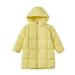 Aayomet Coat For Boys Kids Winter Coats with Hooded Light Puffer Coat Warm Padded Jacket for Baby Boys Girls Toddler Yellow 7-8 Years