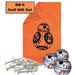 BB8 Golf Towel Set- Includes One BB8 16 x26 Orange Golf Towel- 3 BB8 Golf Balls- 15 May The Course Be With You Imprinted Golf Tees