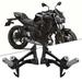 Gerich 1 Pair of Foot Pedals Black Motorbike Rear Foot Pegs Rest Pedal Pads Foot Bracket Footrest Shift Lever