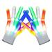 Aousin 1 Pair LED Glowing Gloves Christmas Halloween Party Luminous Glove (Adult)