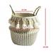Final Clear Out! Seagrass Wicker Basket Wicker Basket made of white and beige Wicker decorated with pearl white macrame fit for house Decoration Gift laundry Picnic