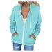 Dtydtpe Clearance Sales Shacket Jacket Women Hoodie Full Zip Lightweight Sweatshirts Pockets Jacket Coat Womens Long Sleeve Tops Winter Coats for Women