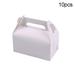 SANWOOD Cupcake Box 10Pcs Paper Muffins Bakery Wrapping Packing Cupcake Candy Boxes with Handle