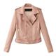 Dtydtpe Shacket Jacket Women Ladies Lapel Motor Jacket Coat Zip Biker Short Punk Cropped Tops Womens Long Sleeve Tops Winter Coats for Women