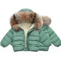 Aayomet Boys Winter Coat Kids Jacket â€“ CirrusLite Weather Resistant Insulated Quilted Bubble Puffer Coat for Boys and Girls Green 2-3 Years