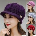 AYYUFE Women Hat Solid Color Knitted Autumn Winter Lightweight Dome Hat for Outdoor